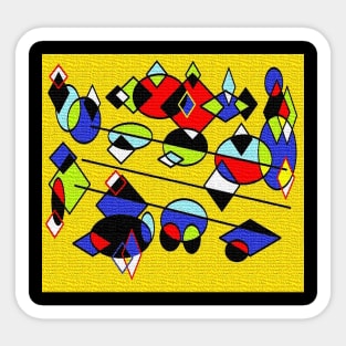 Yellow 78 geometric Sticker